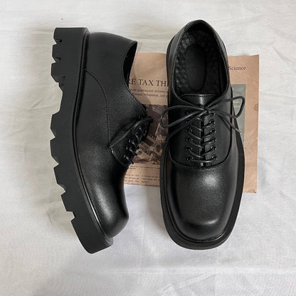 Lace Up Thick Sole Classic Round Toe Shoes