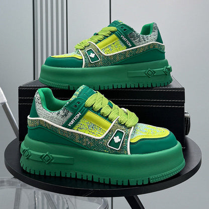 Chunky Platform Strap Lace-Up Sneakers