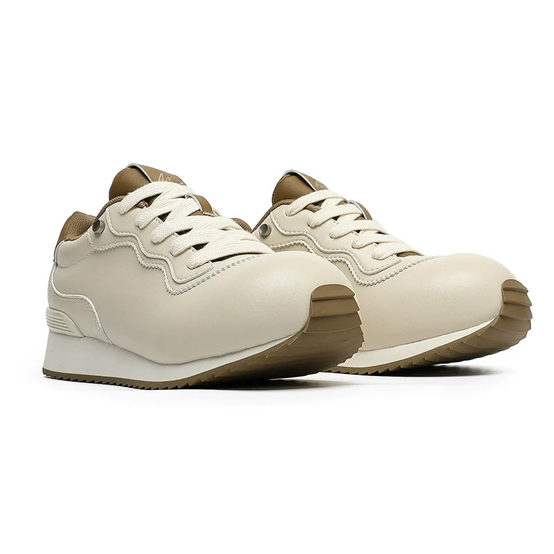 Chunky Design Leahter Running Sneakers WN19119