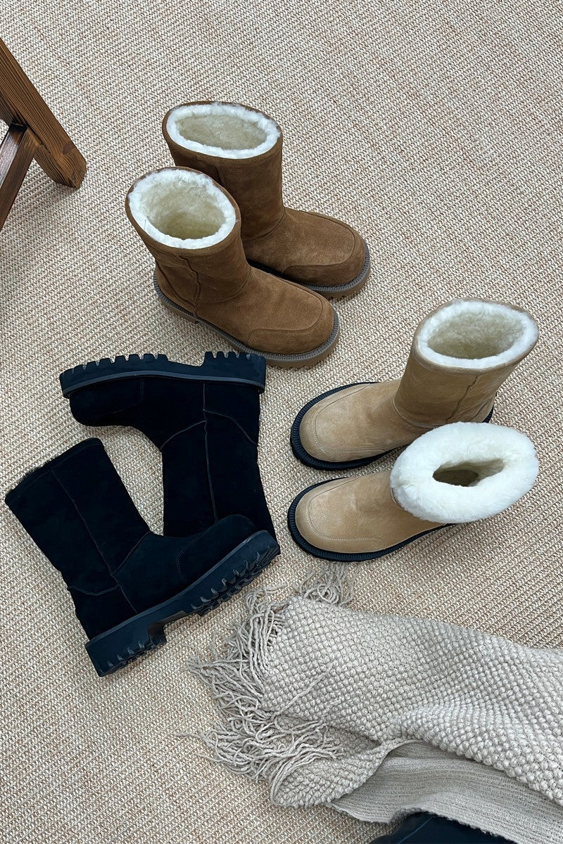 Tall Fleece Snow Boots