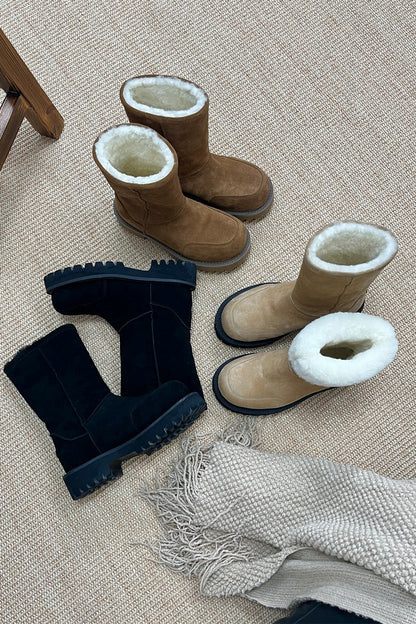 Tall Fleece Snow Boots