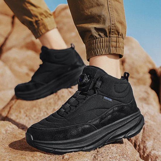 High-Top Panel Platform Sneakers