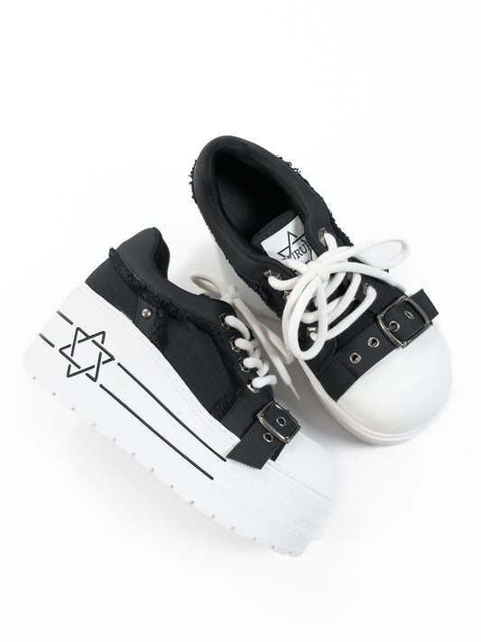 Buckle Canvas Platform Shoes