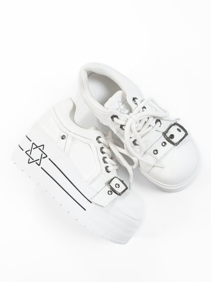 Buckle Canvas Platform Shoes