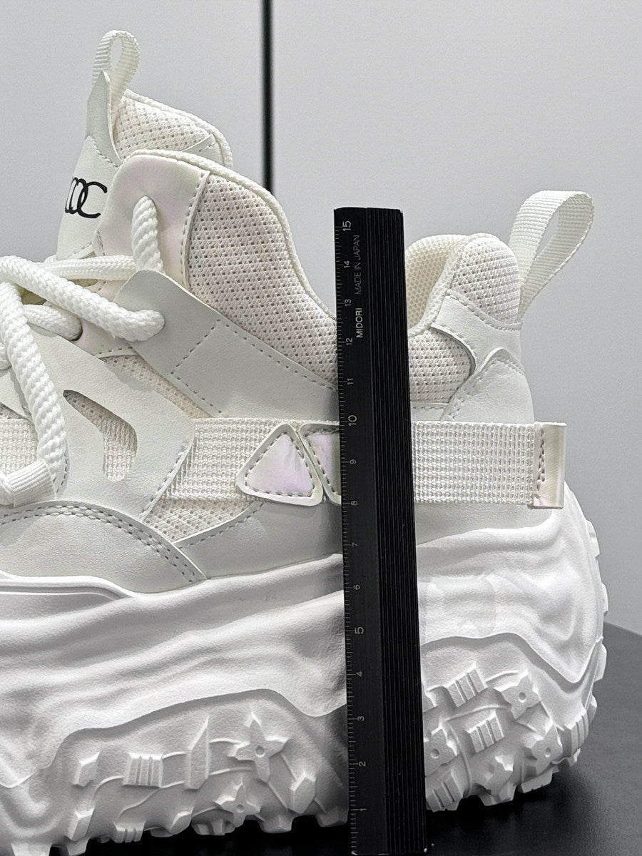 Strap Mesh Platform Chunky Sole Sneakers
