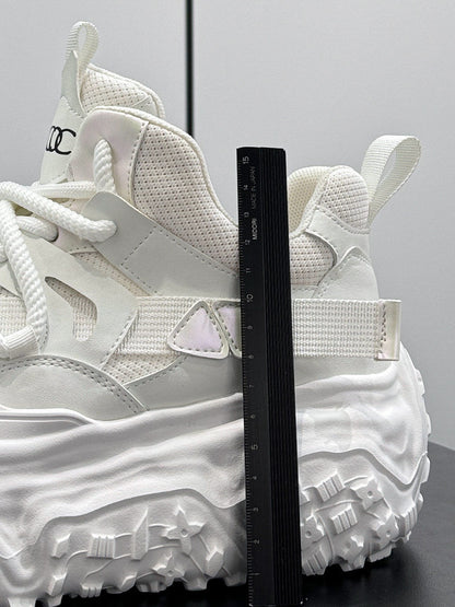 Strap Mesh Platform Chunky Sole Sneakers