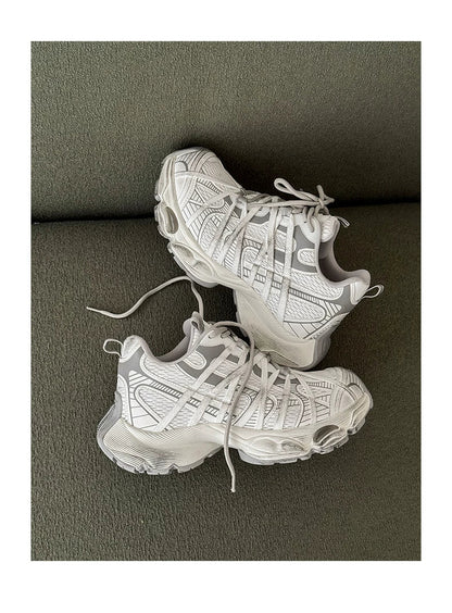 Graphic Platform Chunky Sneakers