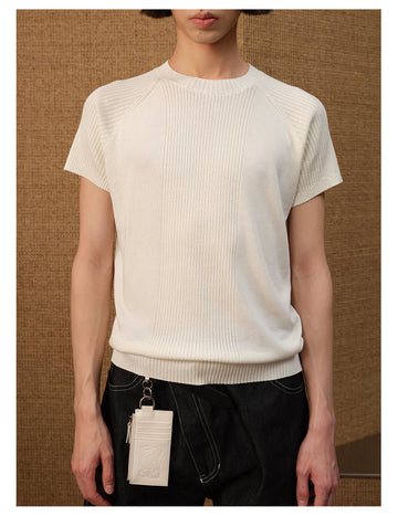 Ice Silk Fabric Knit Shirt