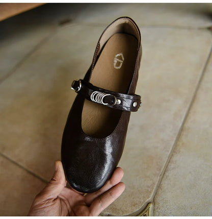 Mocha Rebel Strap Flat