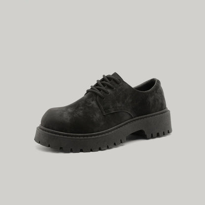 Matte Chunky Sole Lace-Up Shoes