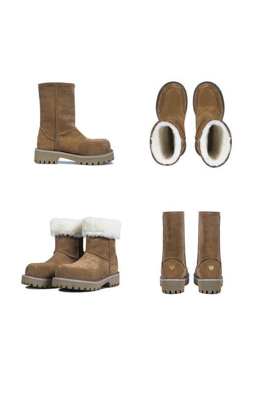 Tall Fleece Snow Boots