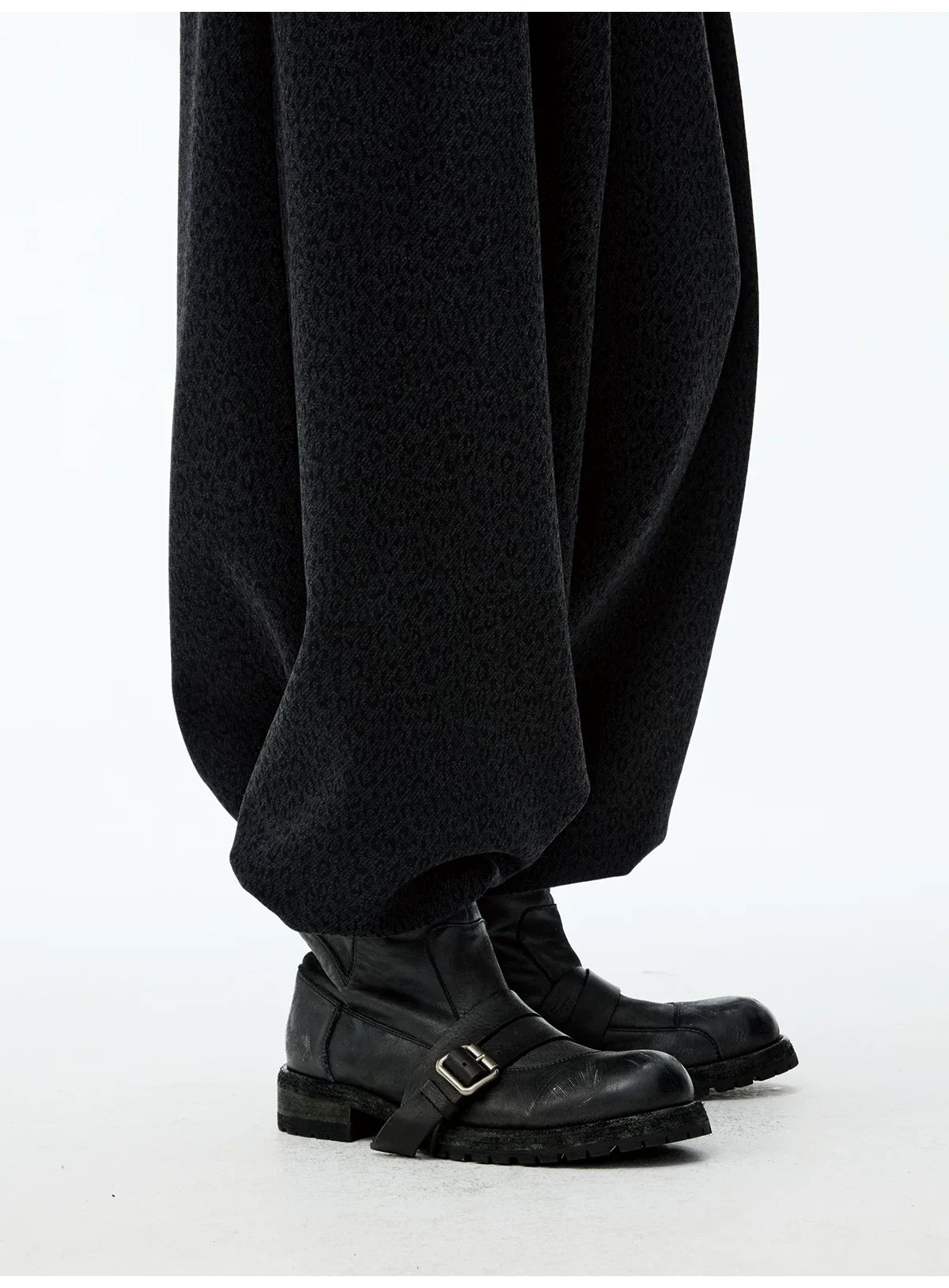 Distressed Buckled Ankle Boots