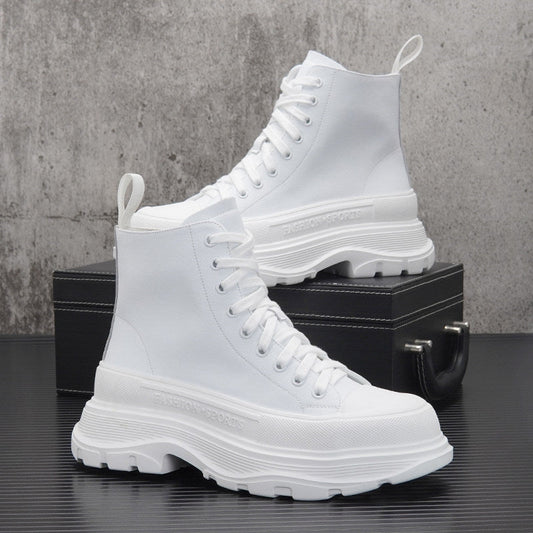 Lace Up Platform Thick Sole Short Boots