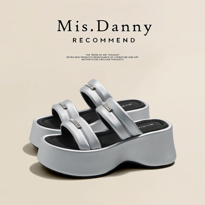 Metal Buckle Platform Thick Sole Sandals