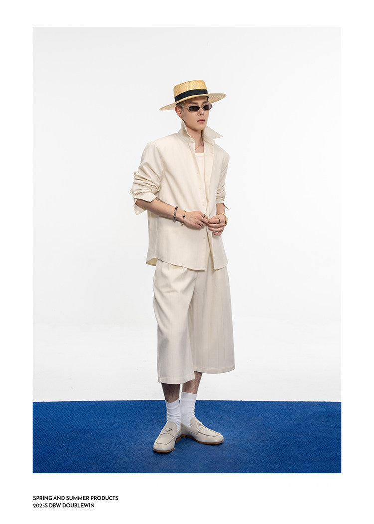 Relaxed Drape Shirt Set
