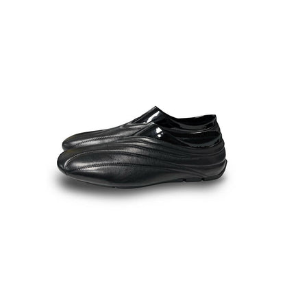 Streamlined Low-Profile Leather Slip-On Shoes