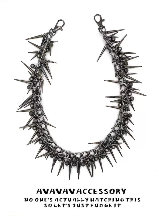 Vintage Punk Rivet Multi-Layer Hollow Waist Chain