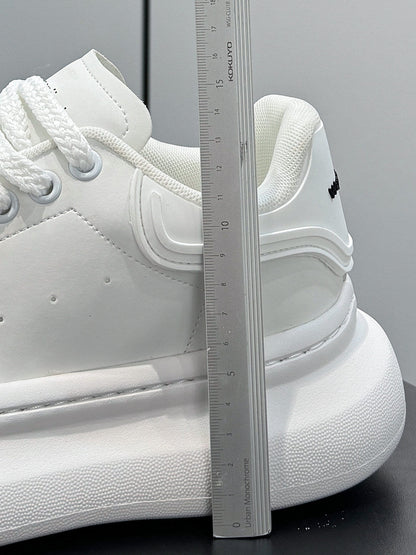 Round-Toe Platform Lace-Up Sneakers