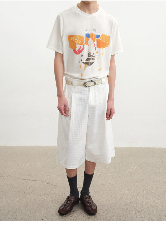 Digital Print Fitted T-Shirt