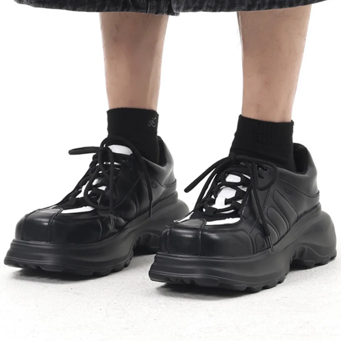 Square Toe Chunky Sole Dad Sneakers