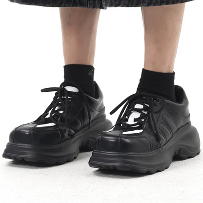 Square Toe Chunky Sole Dad Sneakers