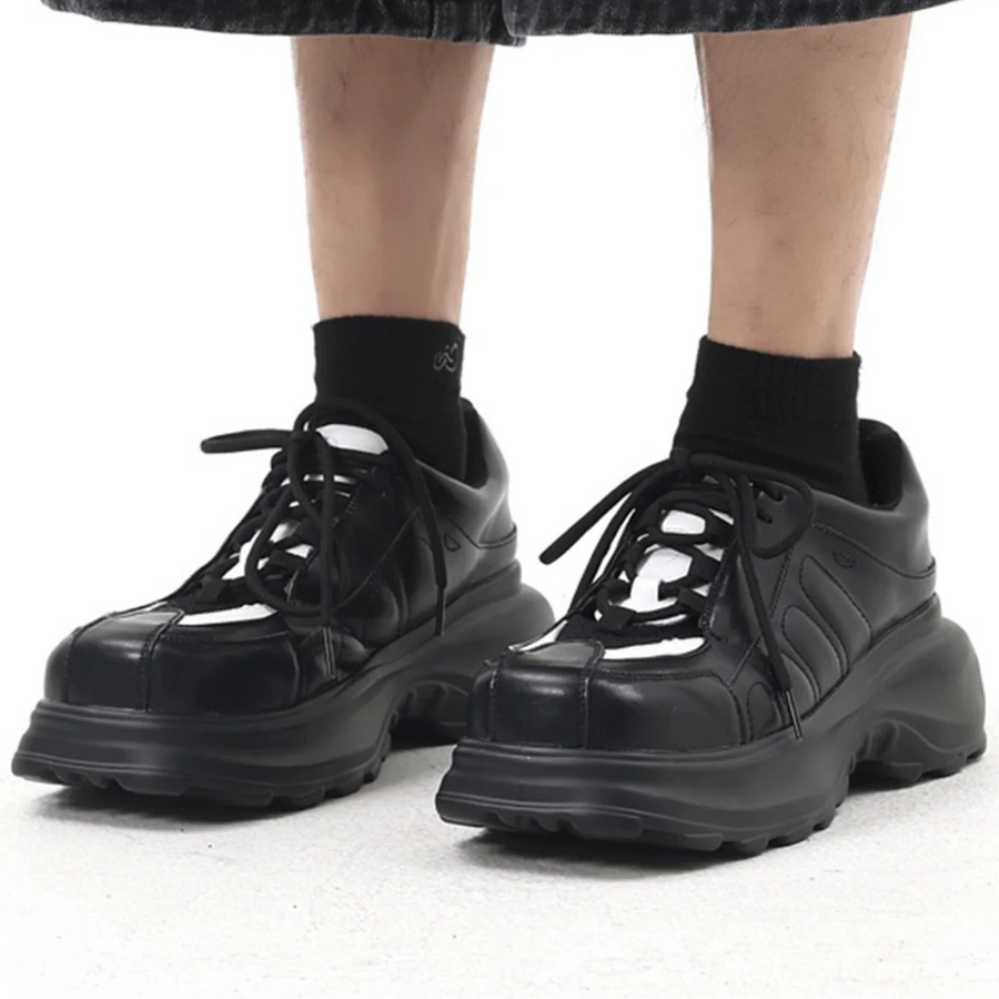 Square Toe Chunky Sole Dad Sneakers
