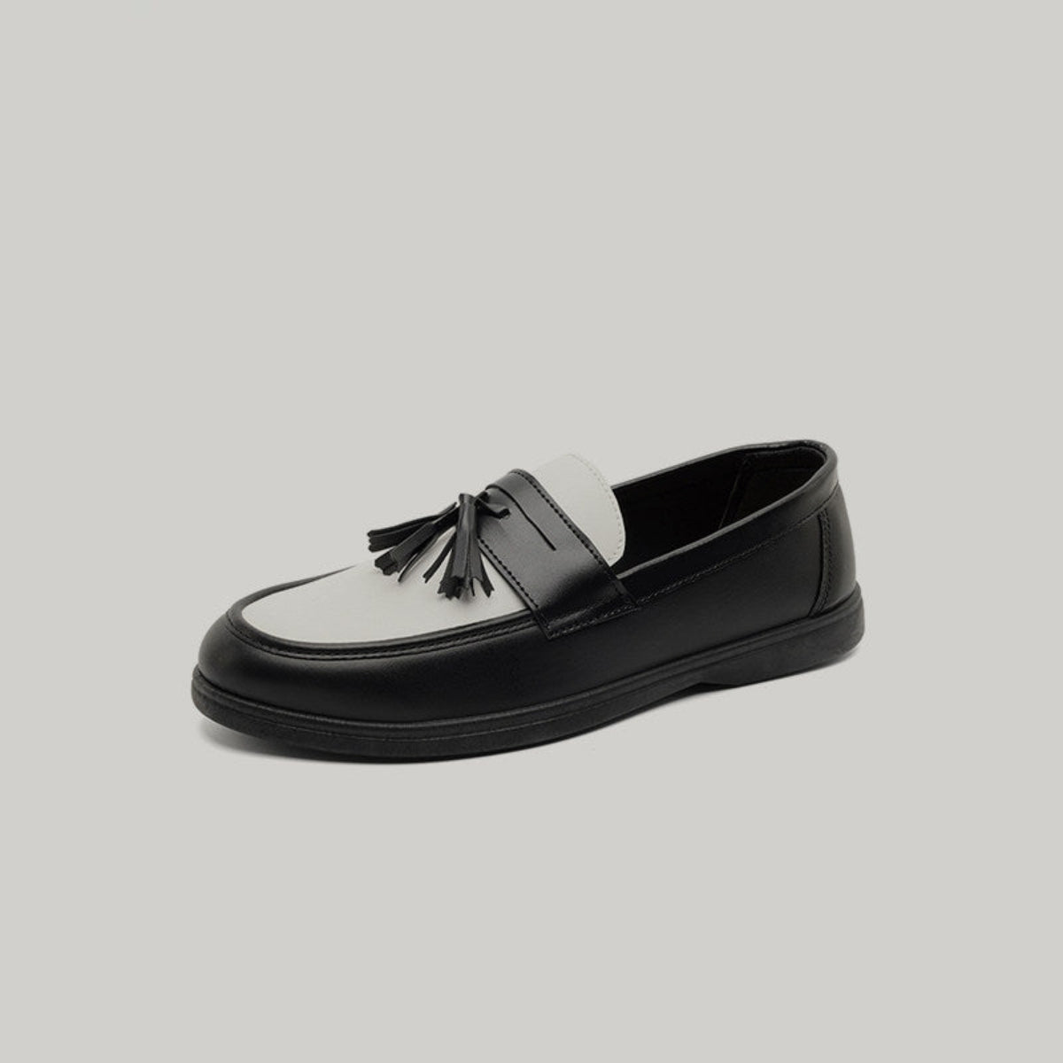 Tassel Patchwork Slip-On Loafers