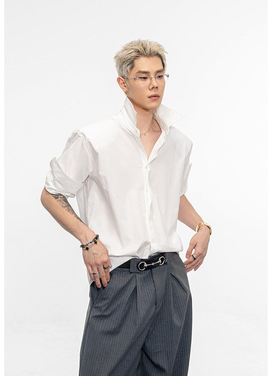 Roll-Up Sleeve Wide Shirt