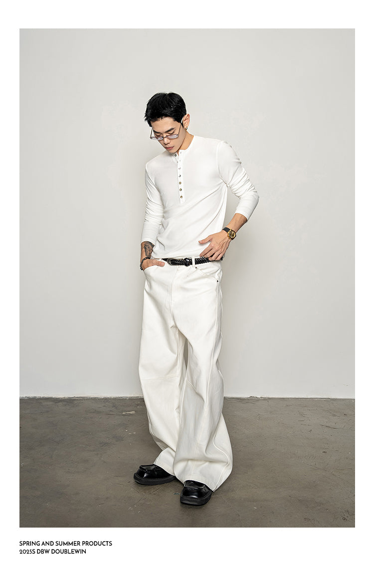 High-Waisted Casual Pants