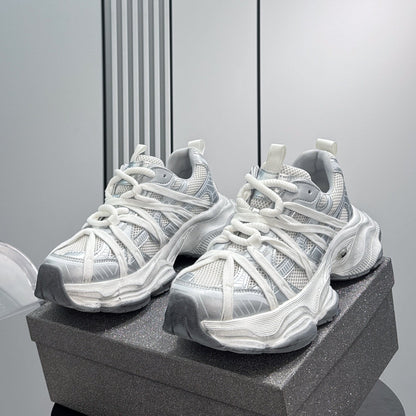 Breathable Mesh Chunky Platform Sneakers WN24801