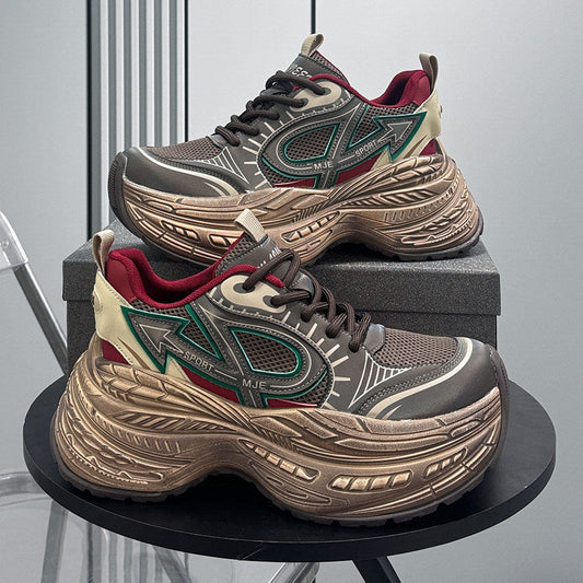 Mesh Panel Thick Sole Sneakers
