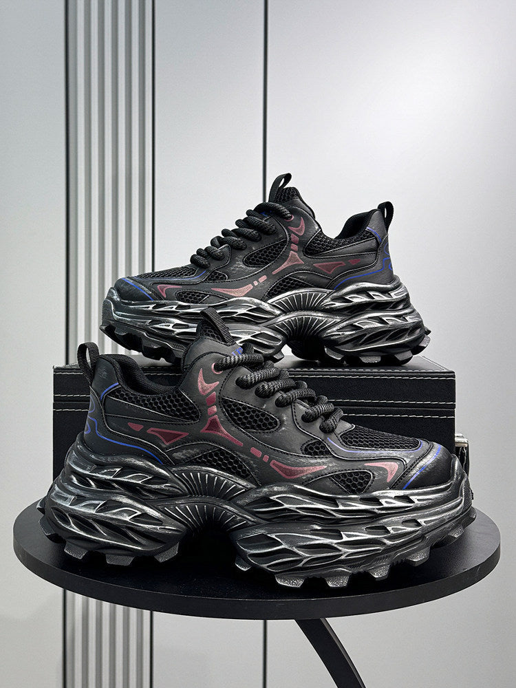 Mesh Panel Chunky Sole Sneakers