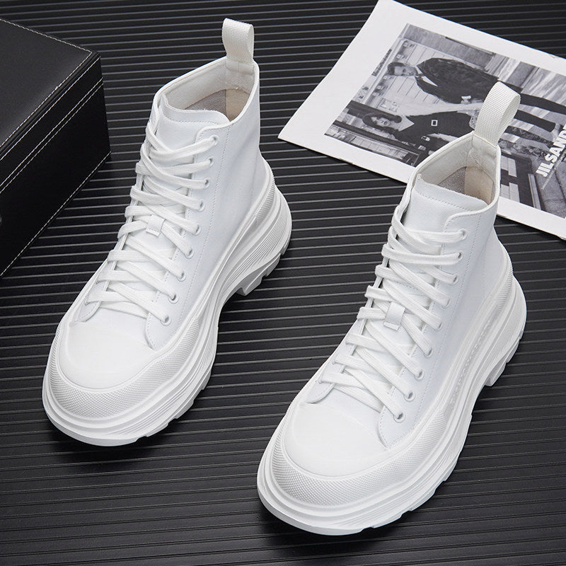 Lace Up Platform Thick Sole Short Boots