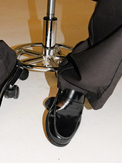 Matte Full-Grain Leather Loafers