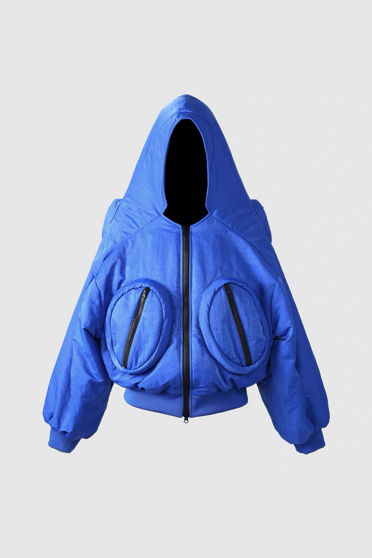 VANGUARDIA Multi-Pocket Hooded Nylon Puffer Jacket