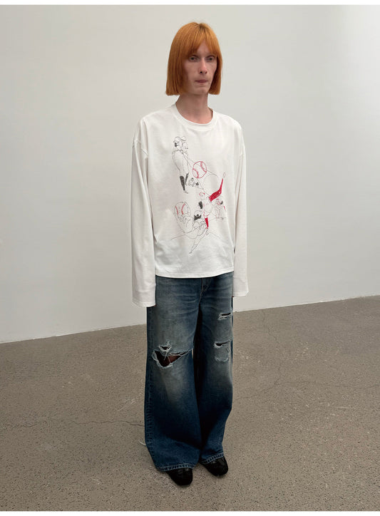 Loose Straight-Fit Denim Pants