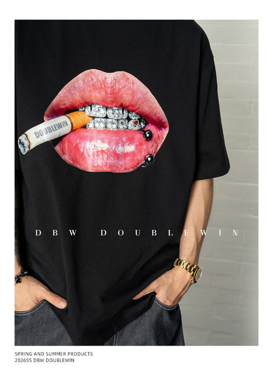 Printed Drop-Shoulder T-Shirt
