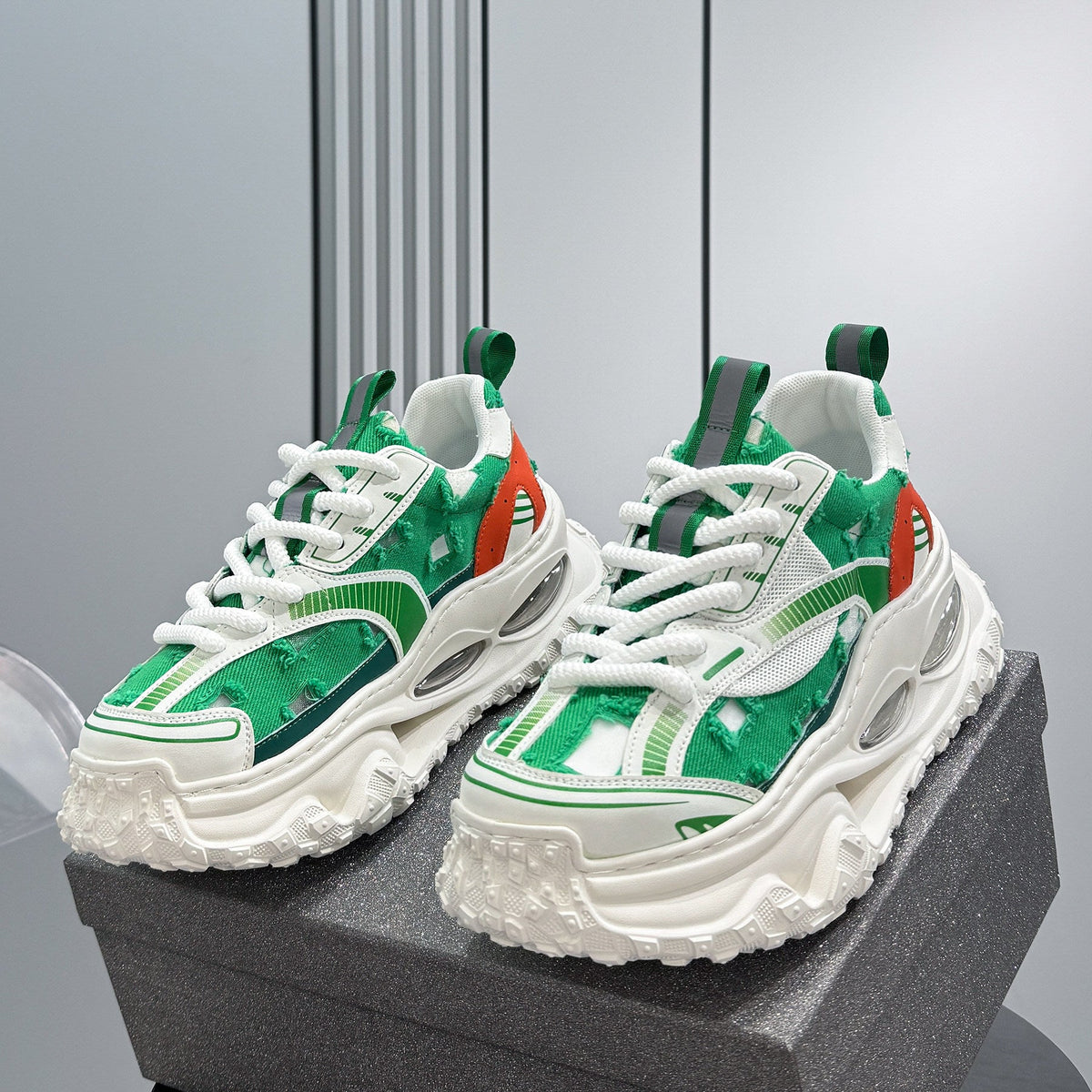 Mesh Air Chunky Sole Sneakers