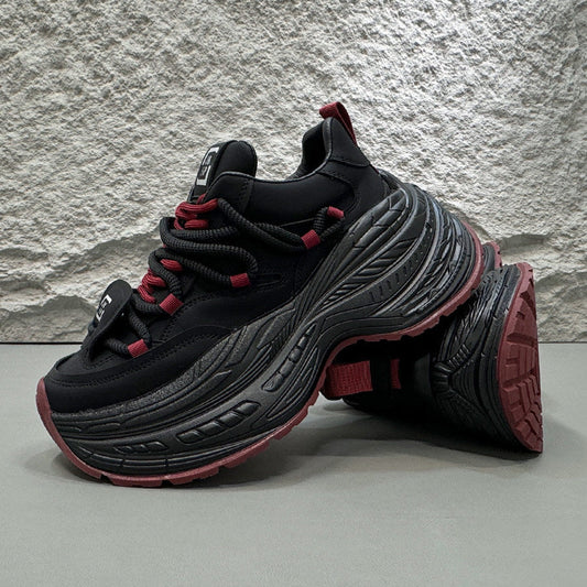 Rope Lace Panel Chunky Sole Sneakers