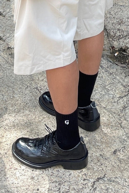 Reflective Buckle Derby Shoes