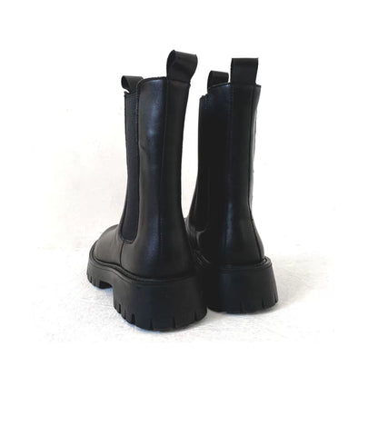 Chunky Sole Black Chelsea Boots