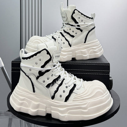 Studs Lace Up Platform Chunky Sole Sneaker