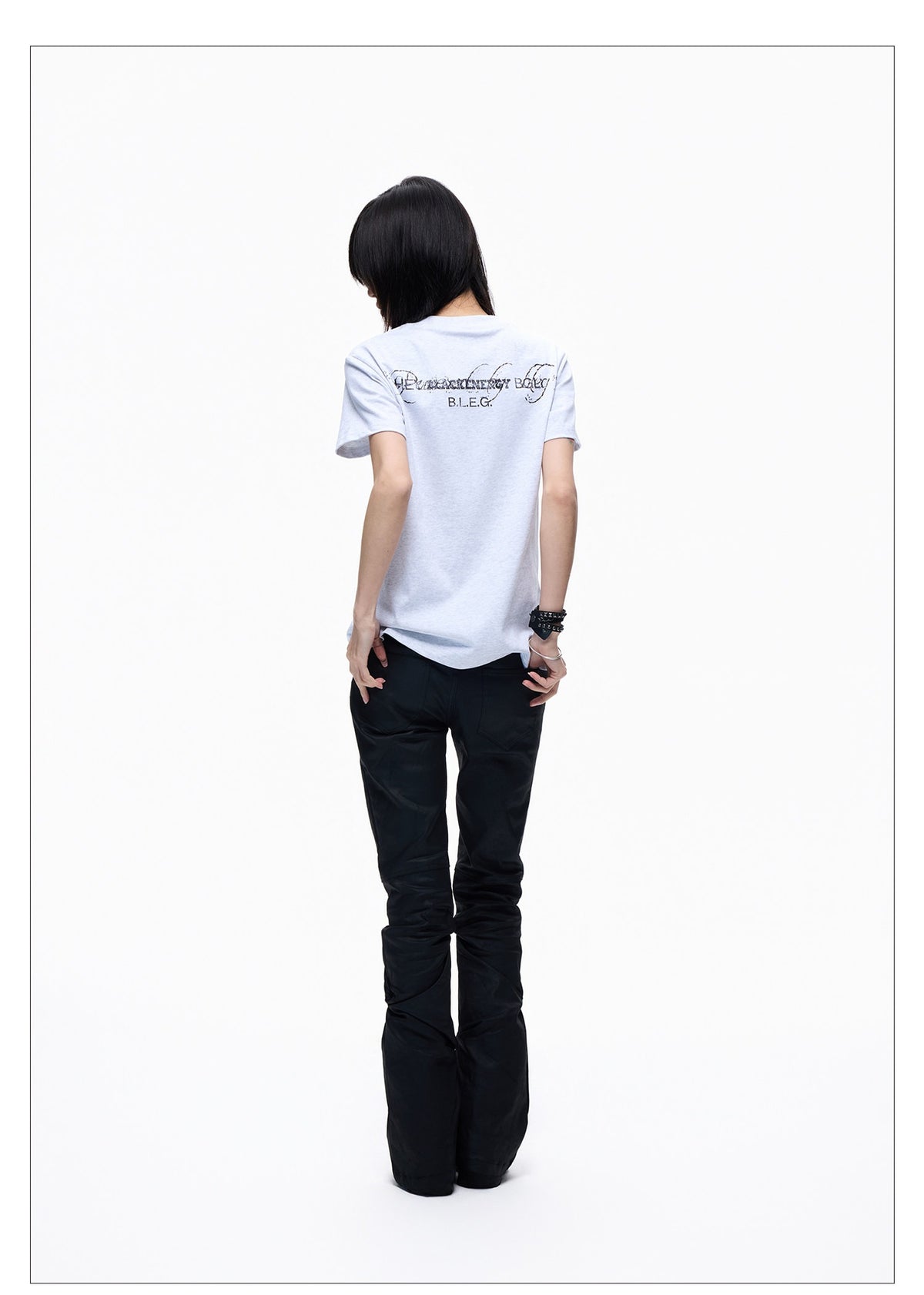 Washed Short-sleeve Slim-fit Cotton T-shirt