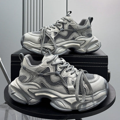 Mesh Panel Chunky Sole Sneakers