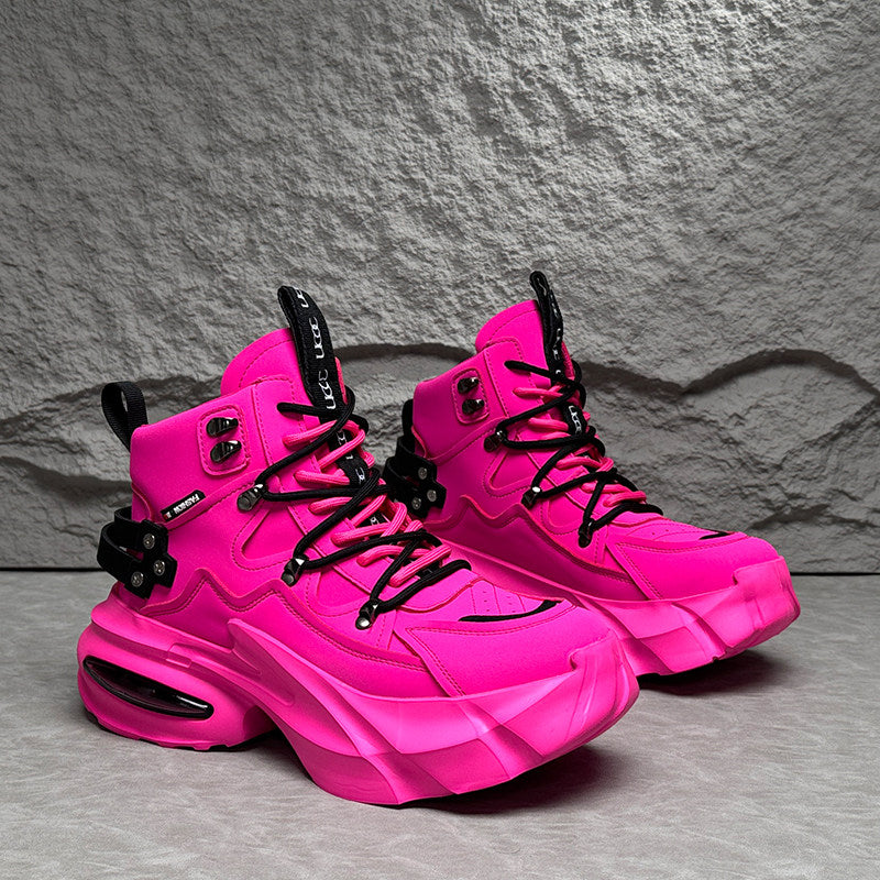 Metal Buckle Thick Sole Sneaker Boots