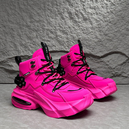 Metal Buckle Thick Sole Sneaker Boots
