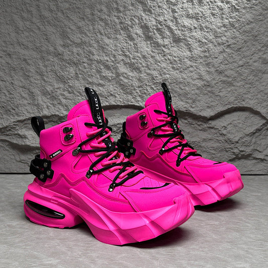 Metal Buckle Thick Sole Sneaker Boots