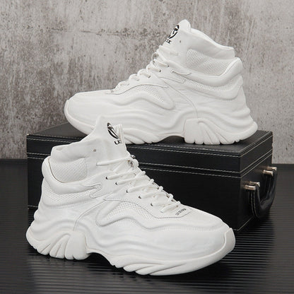 High-Top Panel Chunky Sole Sneakers