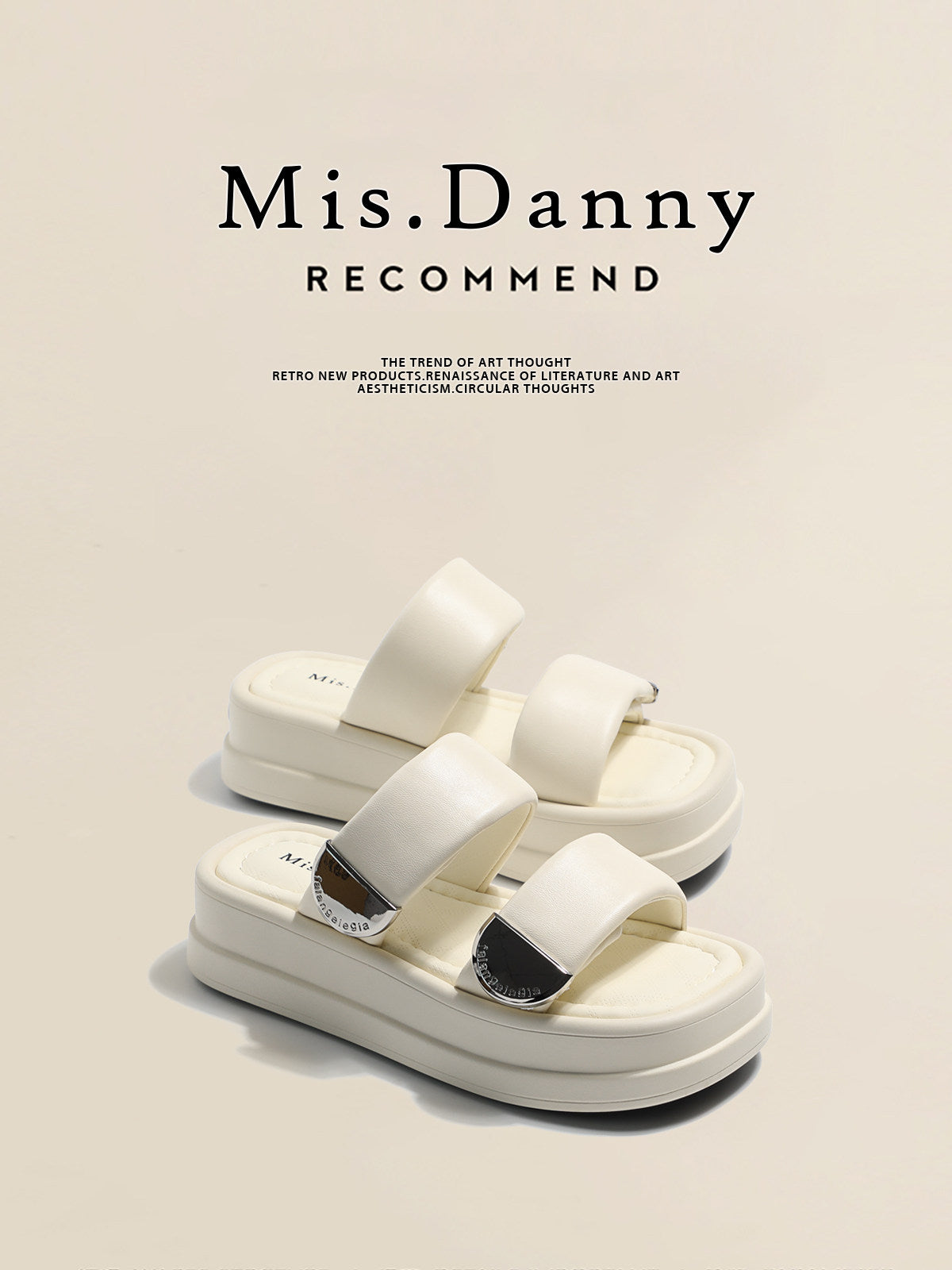 Super Soft Platform Double-Strap Sandals