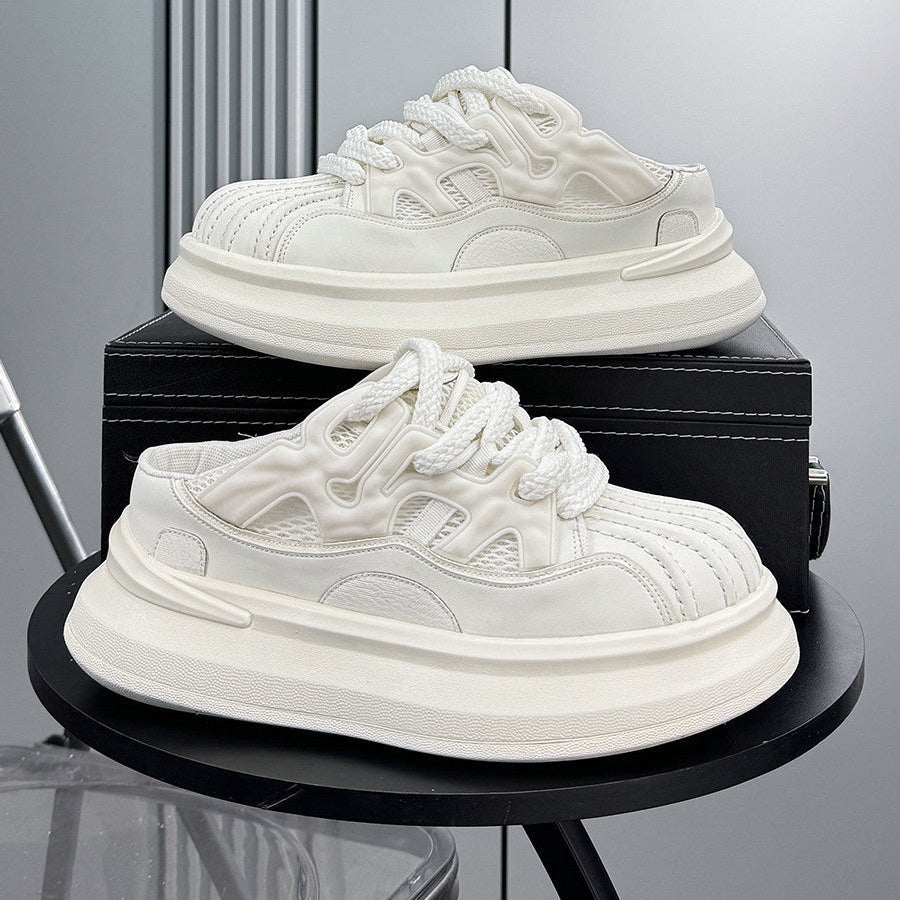 Chunky Platform Shell Toe Sneaker Mules